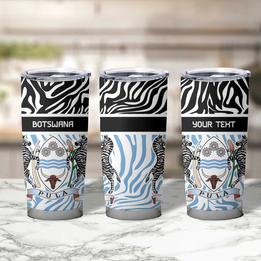 Botswana Personalized Tumbler Cup African Zebra Skins Pattern LT9