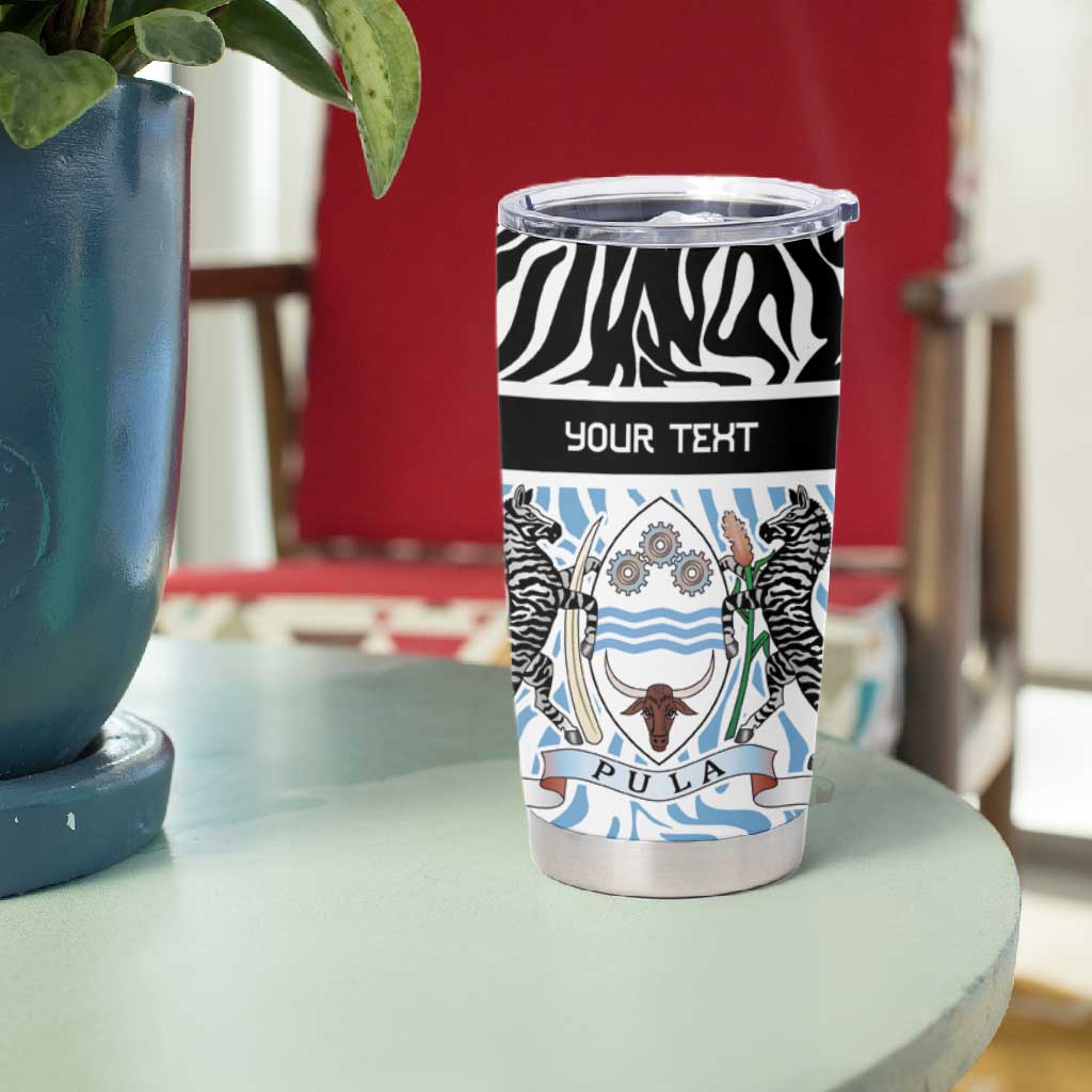 Botswana Personalized Tumbler Cup African Zebra Skins Pattern LT9