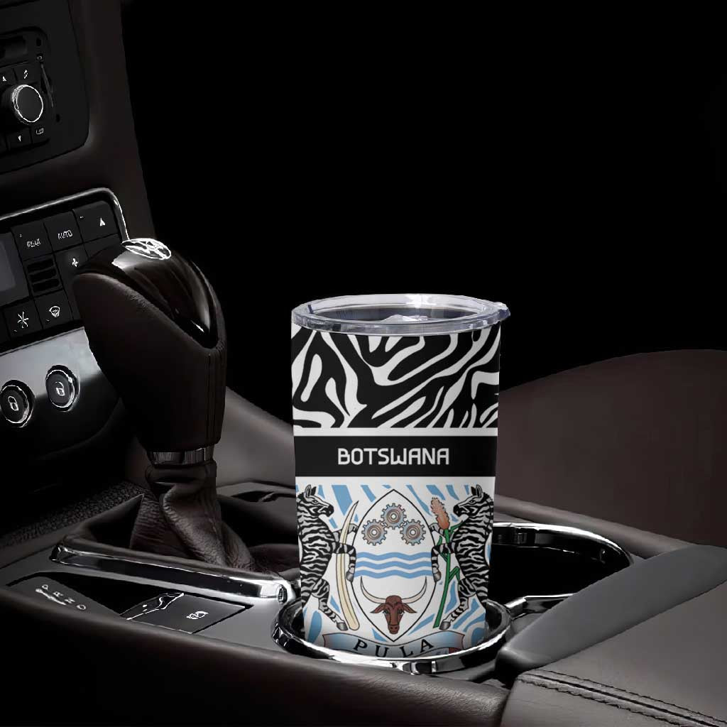 Botswana Personalized Tumbler Cup African Zebra Skins Pattern LT9