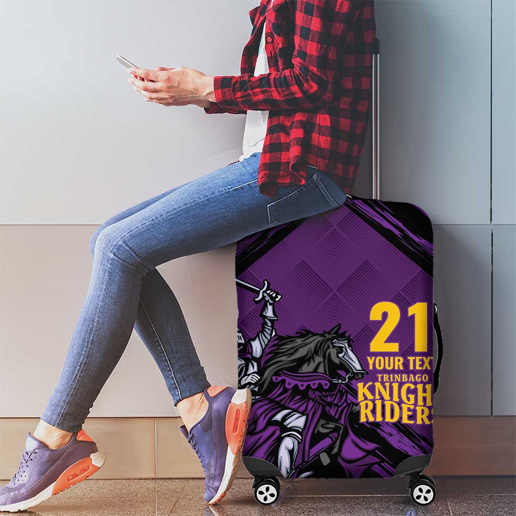 Custom Caribbean Cricket Trinidad and Tobago Cricket Luggage Cover TKR Champions 2025 Purple Edition LT9