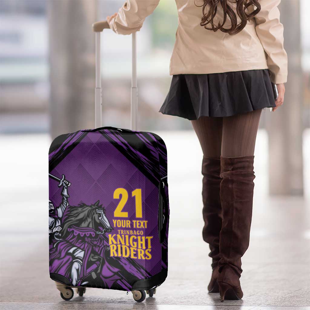 Custom Caribbean Cricket Trinidad and Tobago Cricket Luggage Cover TKR Champions 2025 Purple Edition LT9
