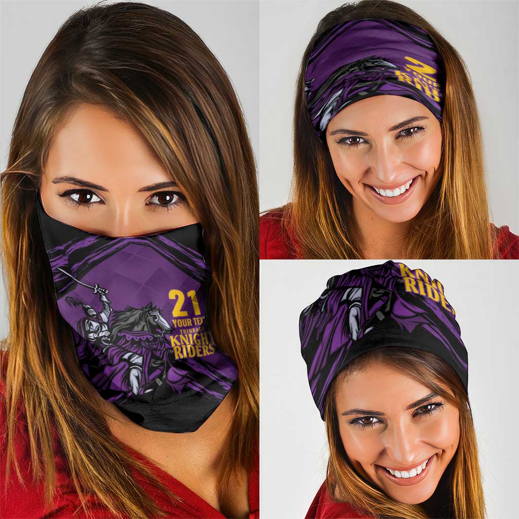 Custom Caribbean Cricket Trinidad and Tobago Cricket Neck Gaiter TKR Champions 2025 Purple Edition LT9
