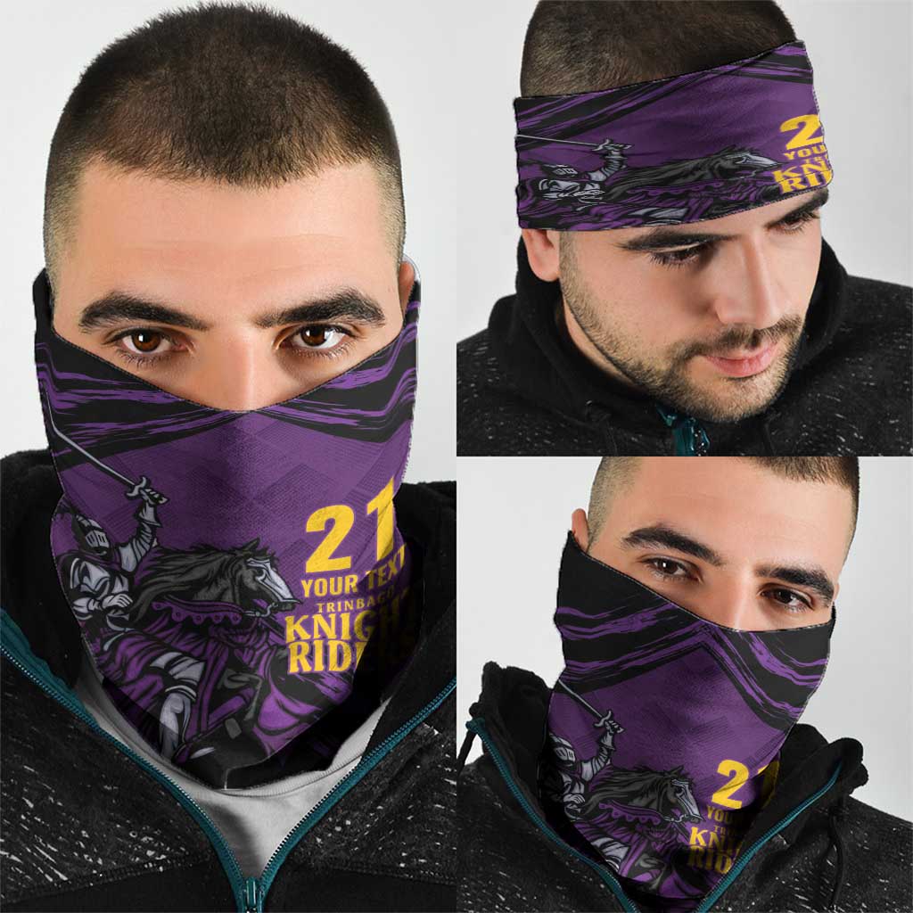 Custom Caribbean Cricket Trinidad and Tobago Cricket Neck Gaiter TKR Champions 2025 Purple Edition LT9