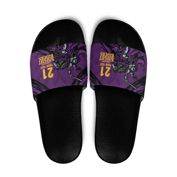 Custom Caribbean Cricket Trinidad and Tobago Cricket Slide Sandals TKR Champions 2025 Purple Edition LT9