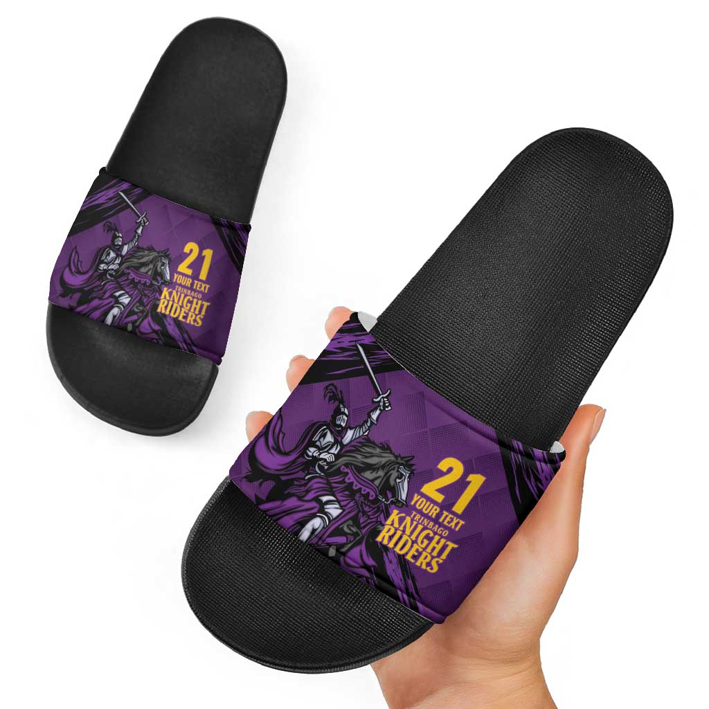Custom Caribbean Cricket Trinidad and Tobago Cricket Slide Sandals TKR Champions 2025 Purple Edition LT9