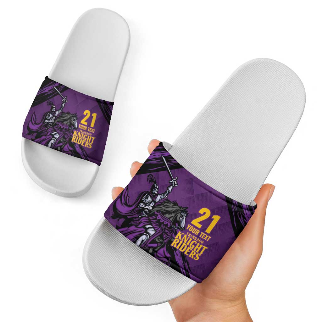 Custom Caribbean Cricket Trinidad and Tobago Cricket Slide Sandals TKR Champions 2025 Purple Edition LT9