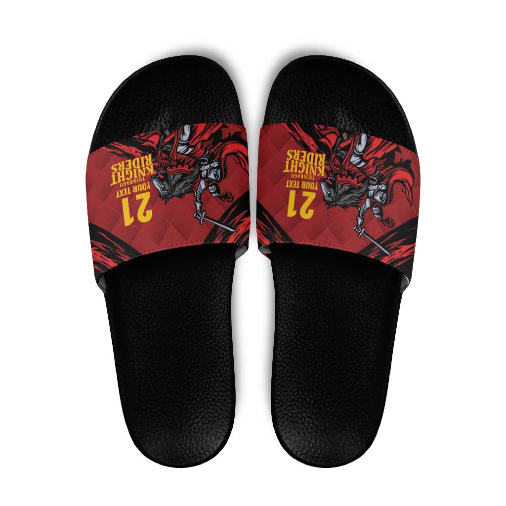 Custom Caribbean Cricket Trinidad and Tobago Cricket Slide Sandals TKR Champions 2025 Red Edition LT9