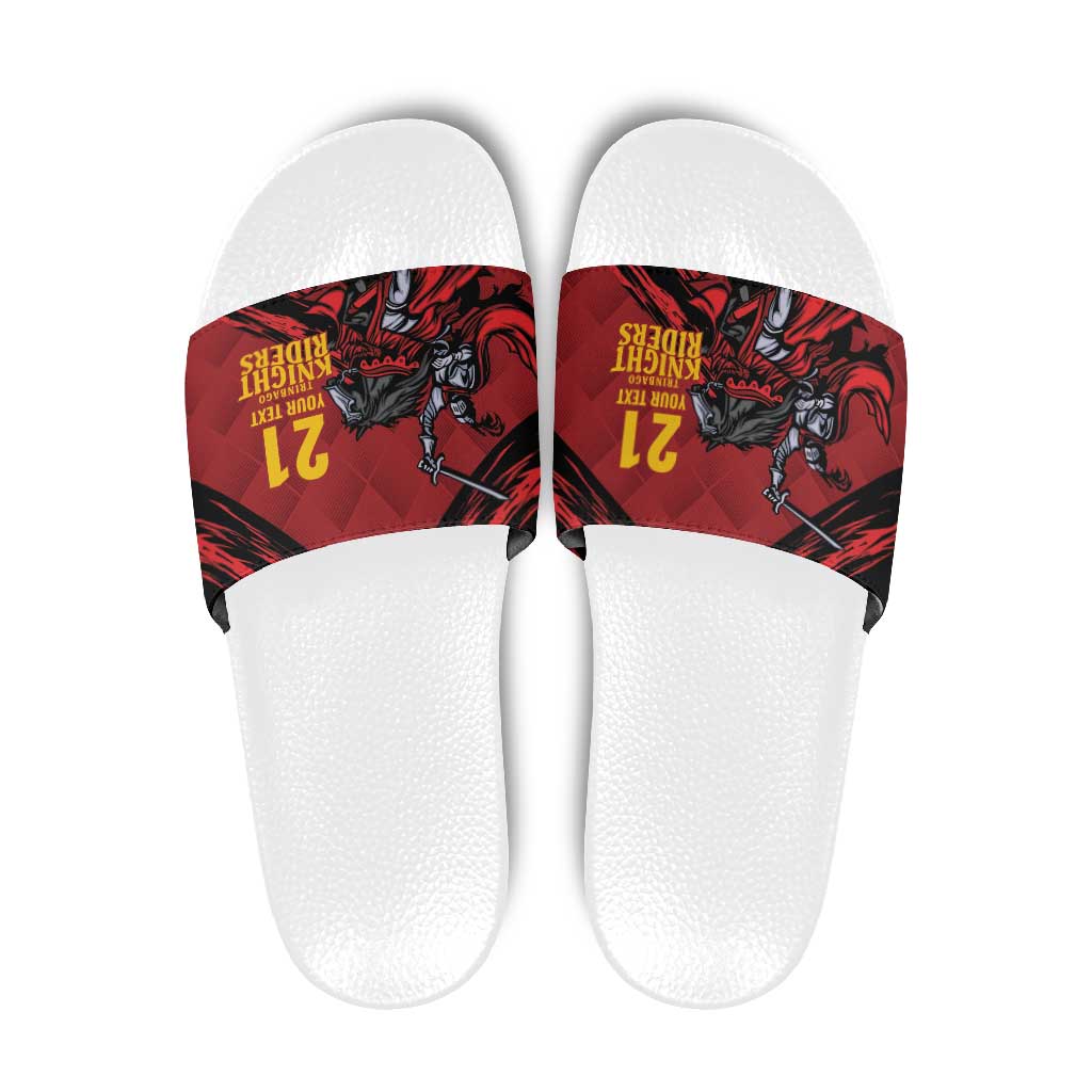 Custom Caribbean Cricket Trinidad and Tobago Cricket Slide Sandals TKR Champions 2025 Red Edition LT9