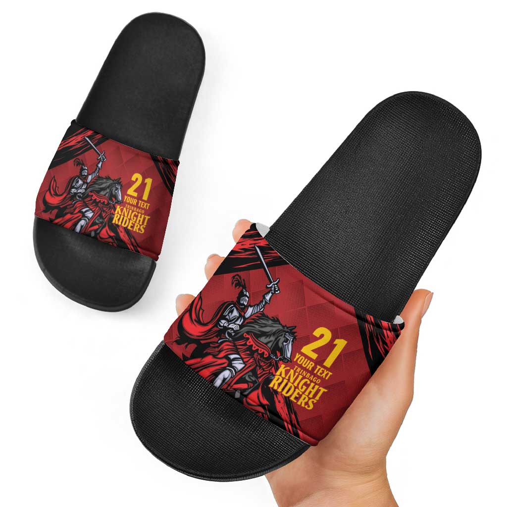 Custom Caribbean Cricket Trinidad and Tobago Cricket Slide Sandals TKR Champions 2025 Red Edition LT9