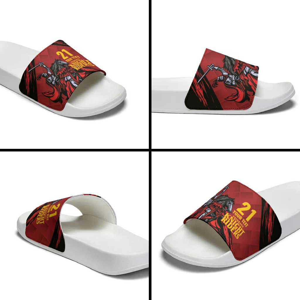 Custom Caribbean Cricket Trinidad and Tobago Cricket Slide Sandals TKR Champions 2025 Red Edition LT9