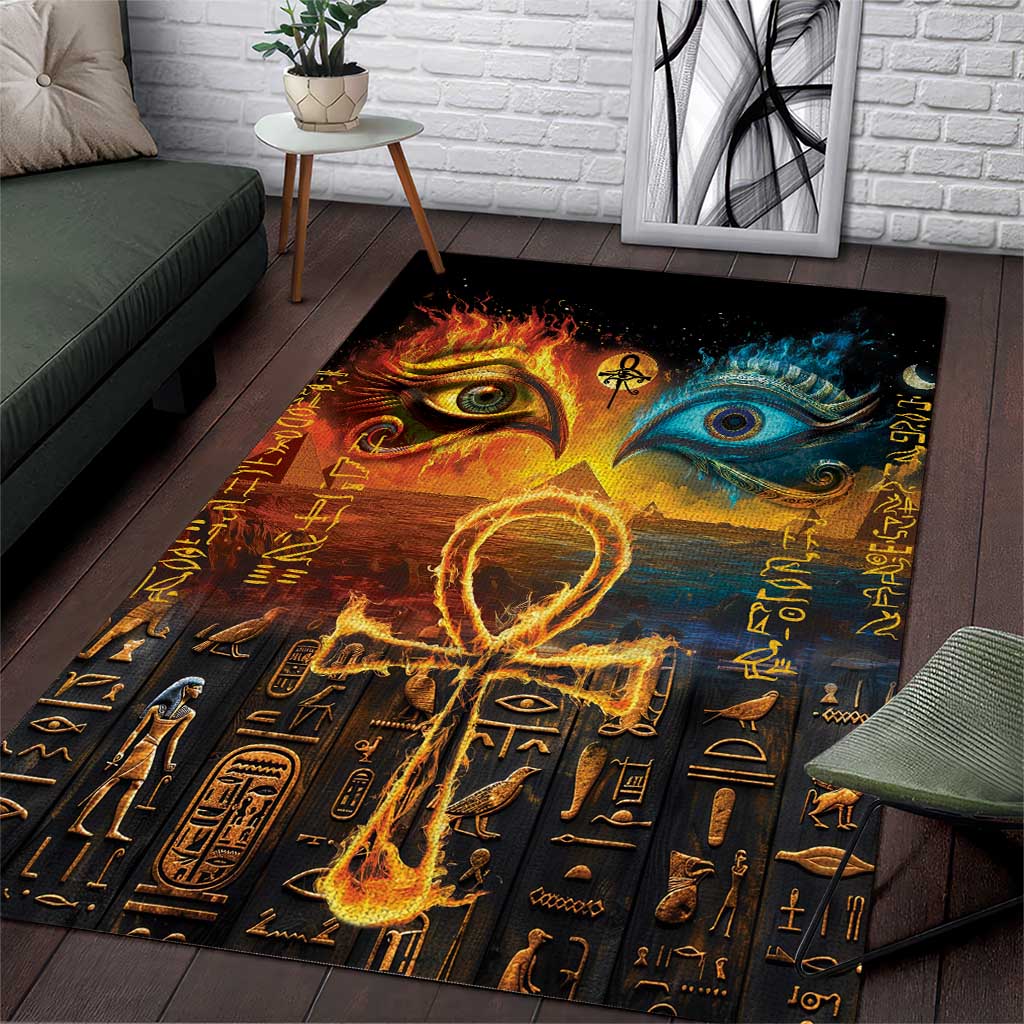 Eye of Ra and Eye of Horus Area Rug Power and Magic Ancient Egyptian Mythology LT9