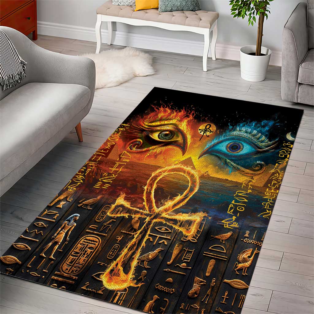 Eye of Ra and Eye of Horus Area Rug Power and Magic Ancient Egyptian Mythology LT9