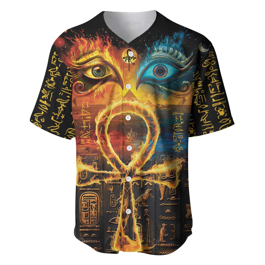 Eye of Ra and Eye of Horus Baseball Jersey Power and Magic Ancient Egyptian Mythology LT9