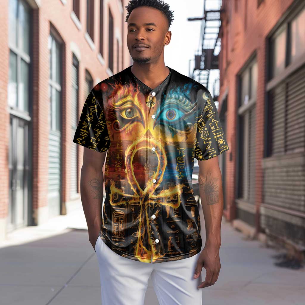 Eye of Ra and Eye of Horus Baseball Jersey Power and Magic Ancient Egyptian Mythology LT9