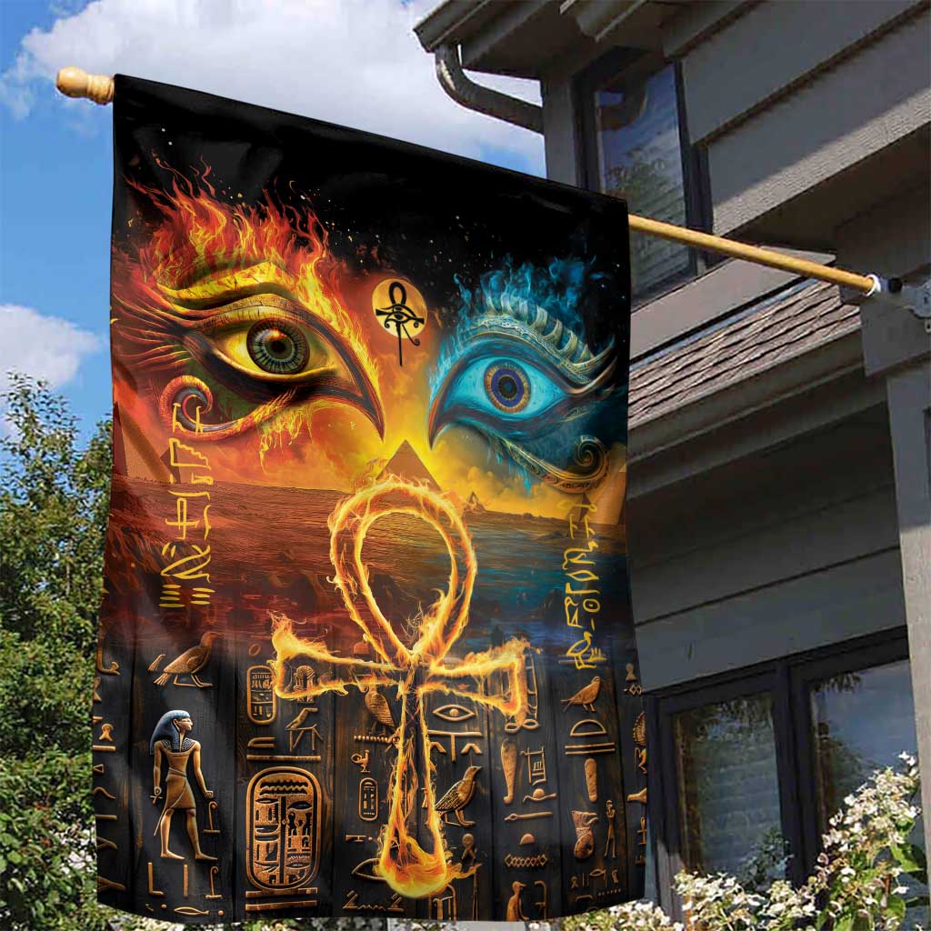 Eye of Ra and Eye of Horus Garden Flag Power and Magic Ancient Egyptian Mythology LT9