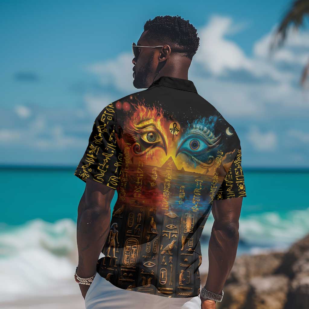 Eye of Ra and Eye of Horus Hawaiian Shirt Power and Magic Ancient Egyptian Mythology LT9