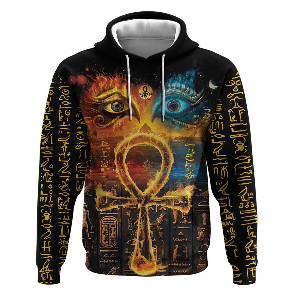 Eye of Ra and Eye of Horus Hoodie Power and Magic Ancient Egyptian Mythology LT9