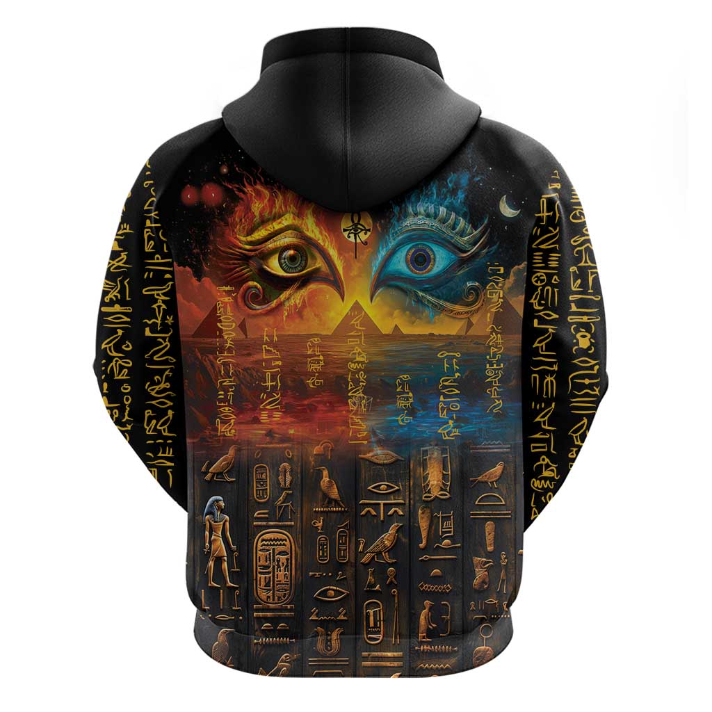 Eye of Ra and Eye of Horus Hoodie Power and Magic Ancient Egyptian Mythology LT9