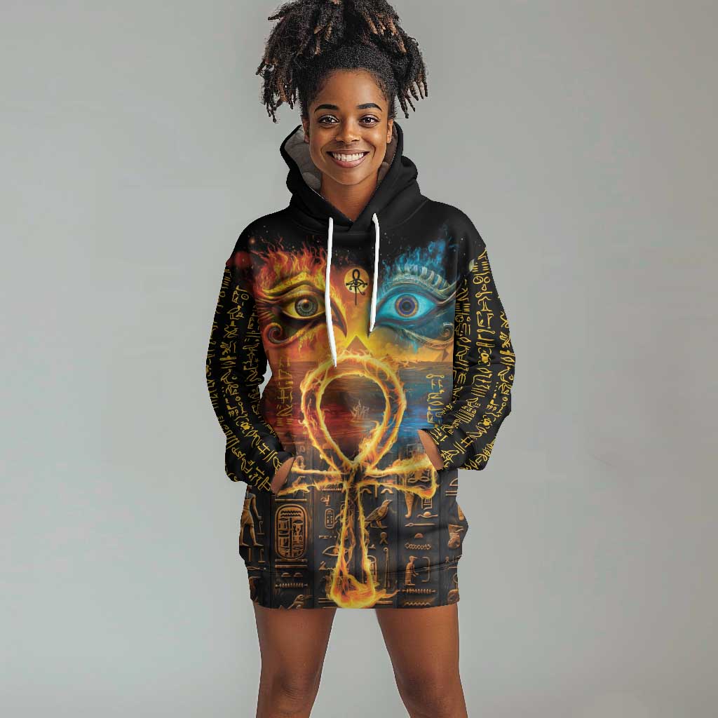 Eye of Ra and Eye of Horus Hoodie Dress Power and Magic Ancient Egyptian Mythology LT9