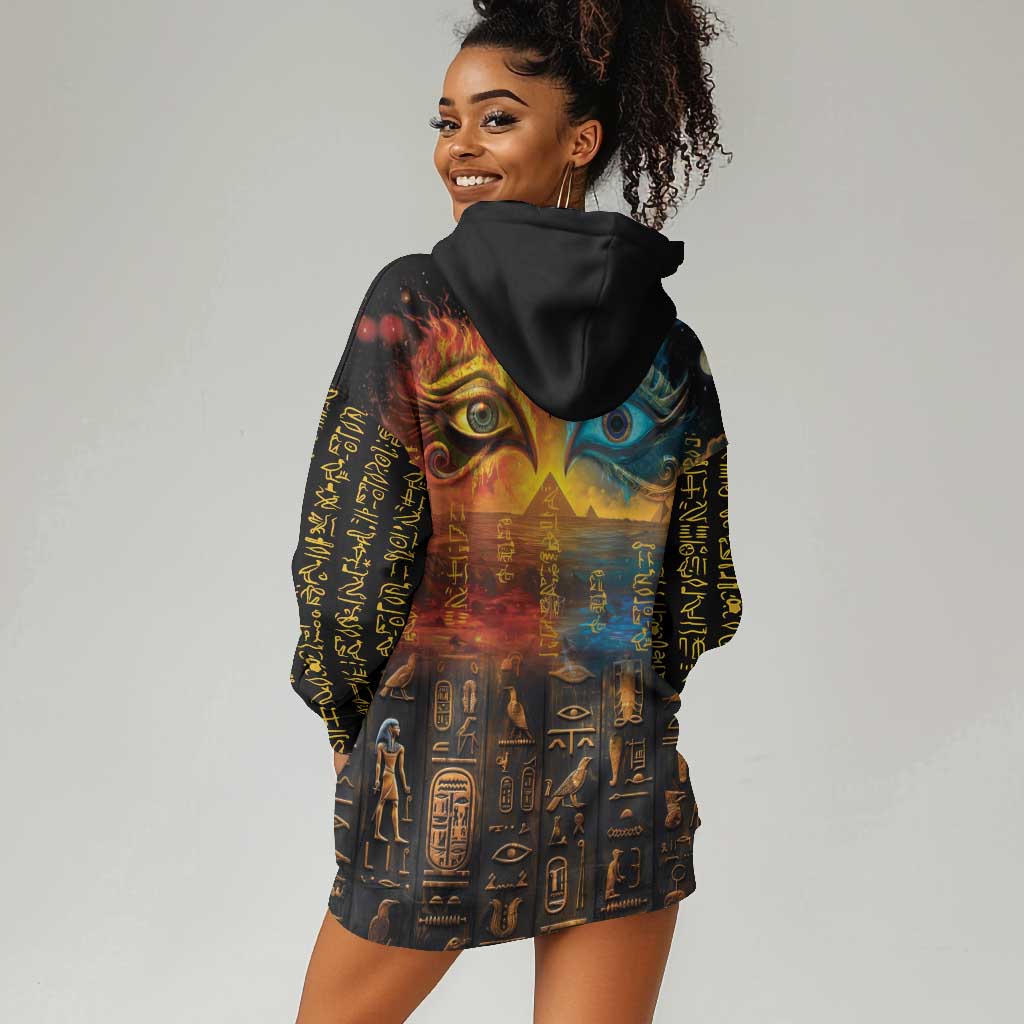 Eye of Ra and Eye of Horus Hoodie Dress Power and Magic Ancient Egyptian Mythology LT9