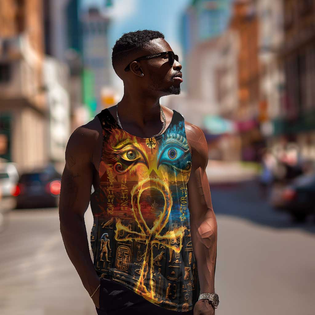Eye of Ra and Eye of Horus Men Tank Top Power and Magic Ancient Egyptian Mythology LT9