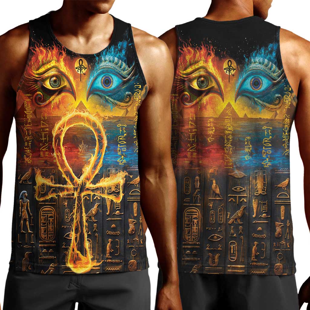 Eye of Ra and Eye of Horus Men Tank Top Power and Magic Ancient Egyptian Mythology LT9