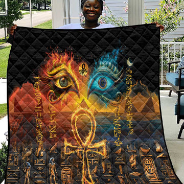 Eye of Ra and Eye of Horus Quilt Power and Magic Ancient Egyptian Mythology LT9