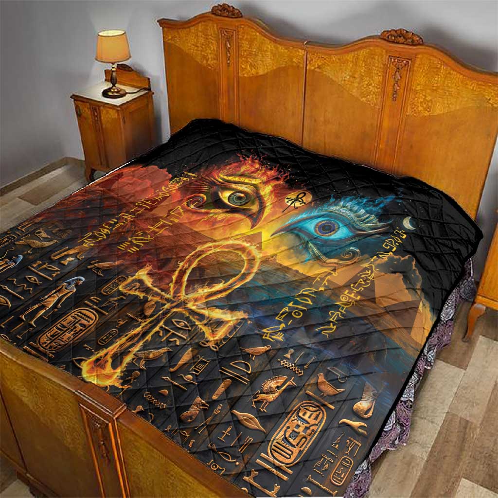 Eye of Ra and Eye of Horus Quilt Power and Magic Ancient Egyptian Mythology LT9