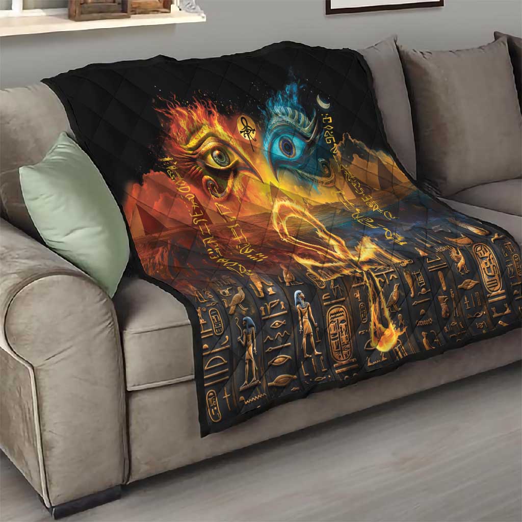 Eye of Ra and Eye of Horus Quilt Power and Magic Ancient Egyptian Mythology LT9