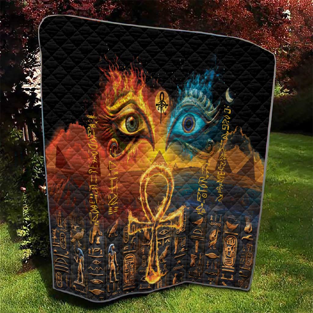 Eye of Ra and Eye of Horus Quilt Power and Magic Ancient Egyptian Mythology LT9