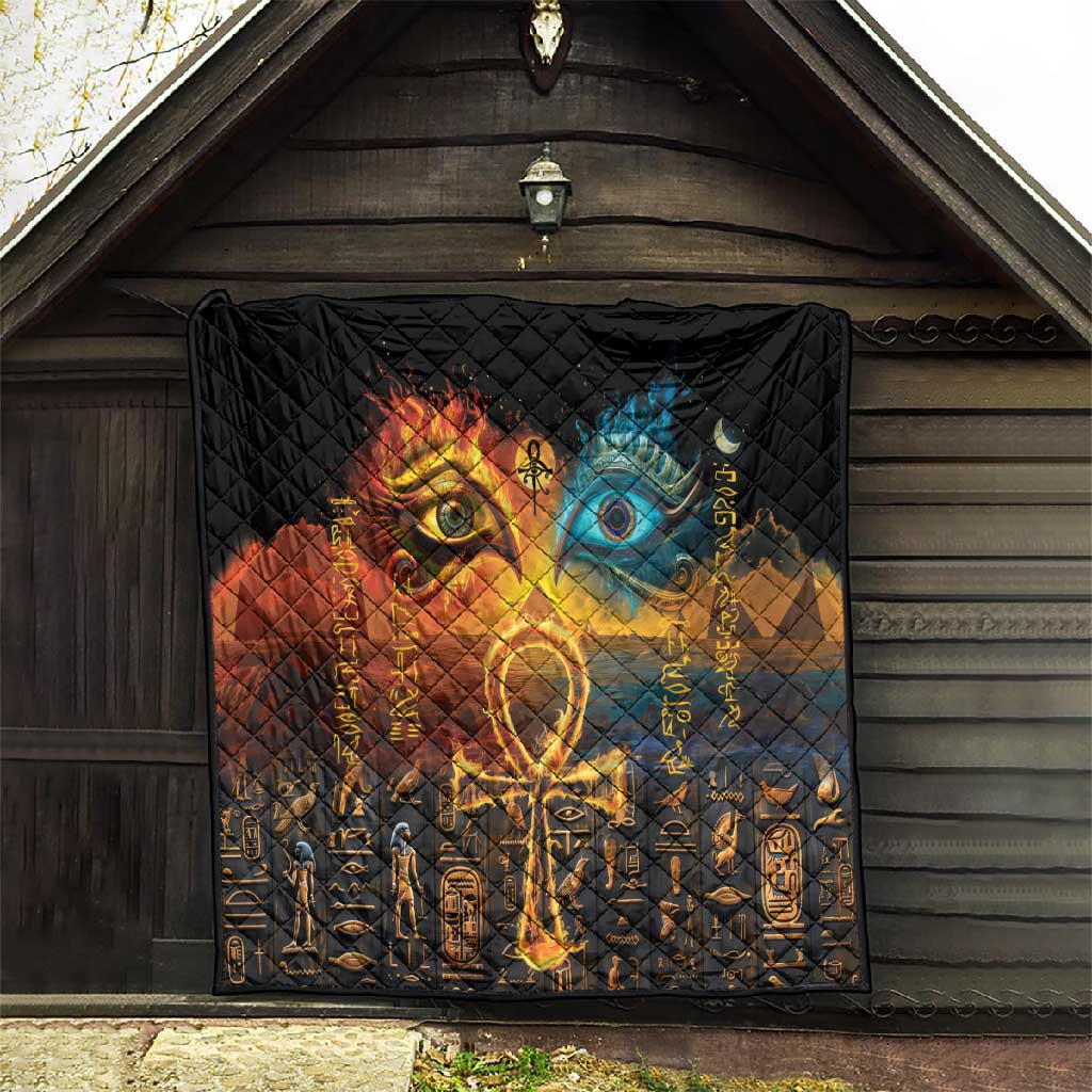 Eye of Ra and Eye of Horus Quilt Power and Magic Ancient Egyptian Mythology LT9