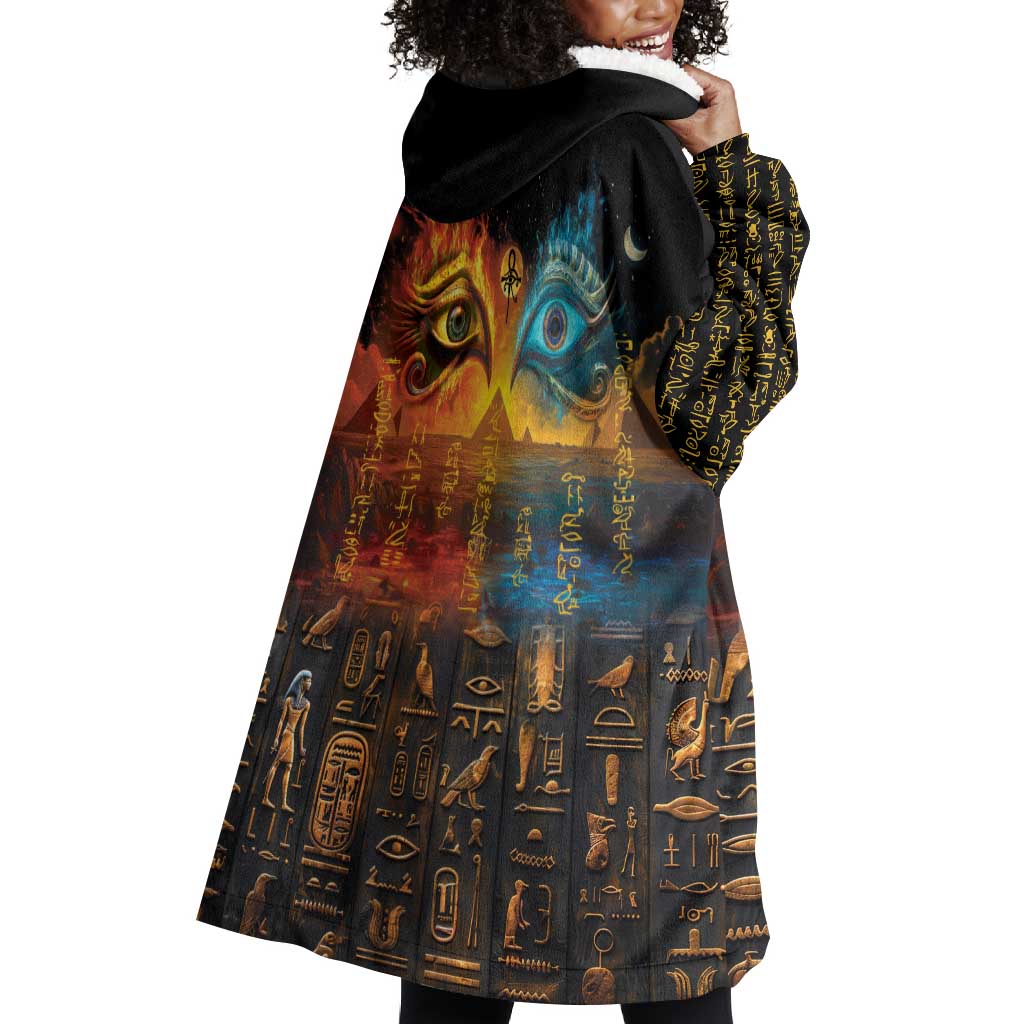Eye of Ra and Eye of Horus Wearable Blanket Hoodie Power and Magic Ancient Egyptian Mythology LT9