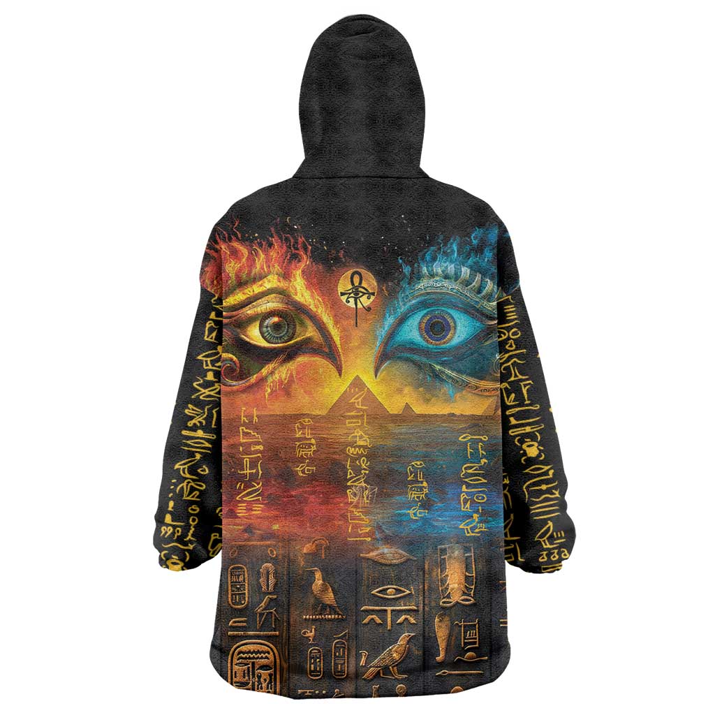 Eye of Ra and Eye of Horus Wearable Blanket Hoodie Power and Magic Ancient Egyptian Mythology LT9
