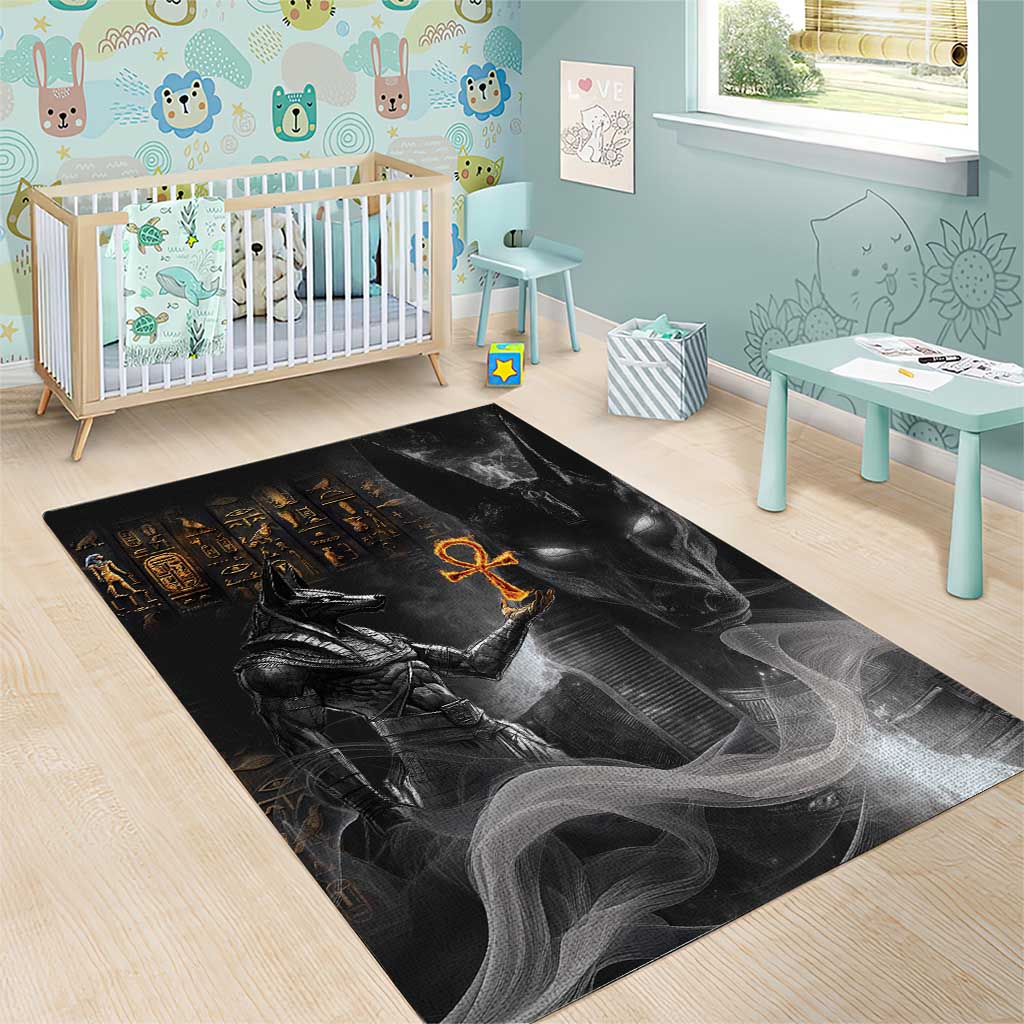Mythical Anubis Area Rug The Egyptian God of Death LT9