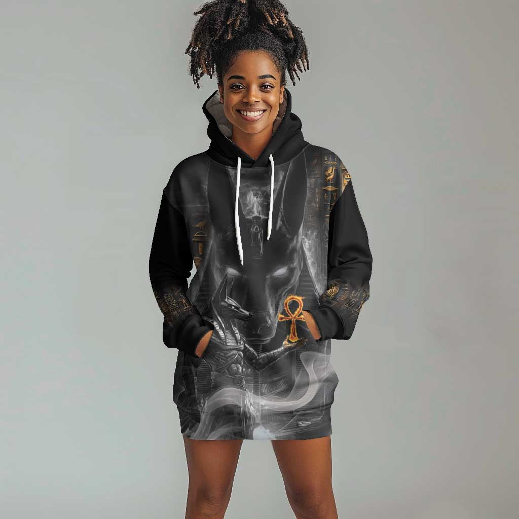 Mythical Anubis Hoodie Dress The Egyptian God of Death LT9