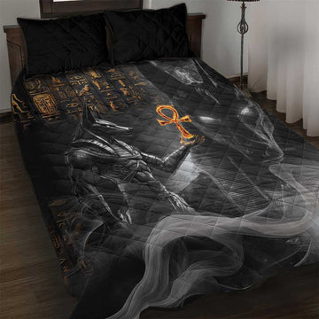 Mythical Anubis Quilt Bed Set The Egyptian God of Death LT9