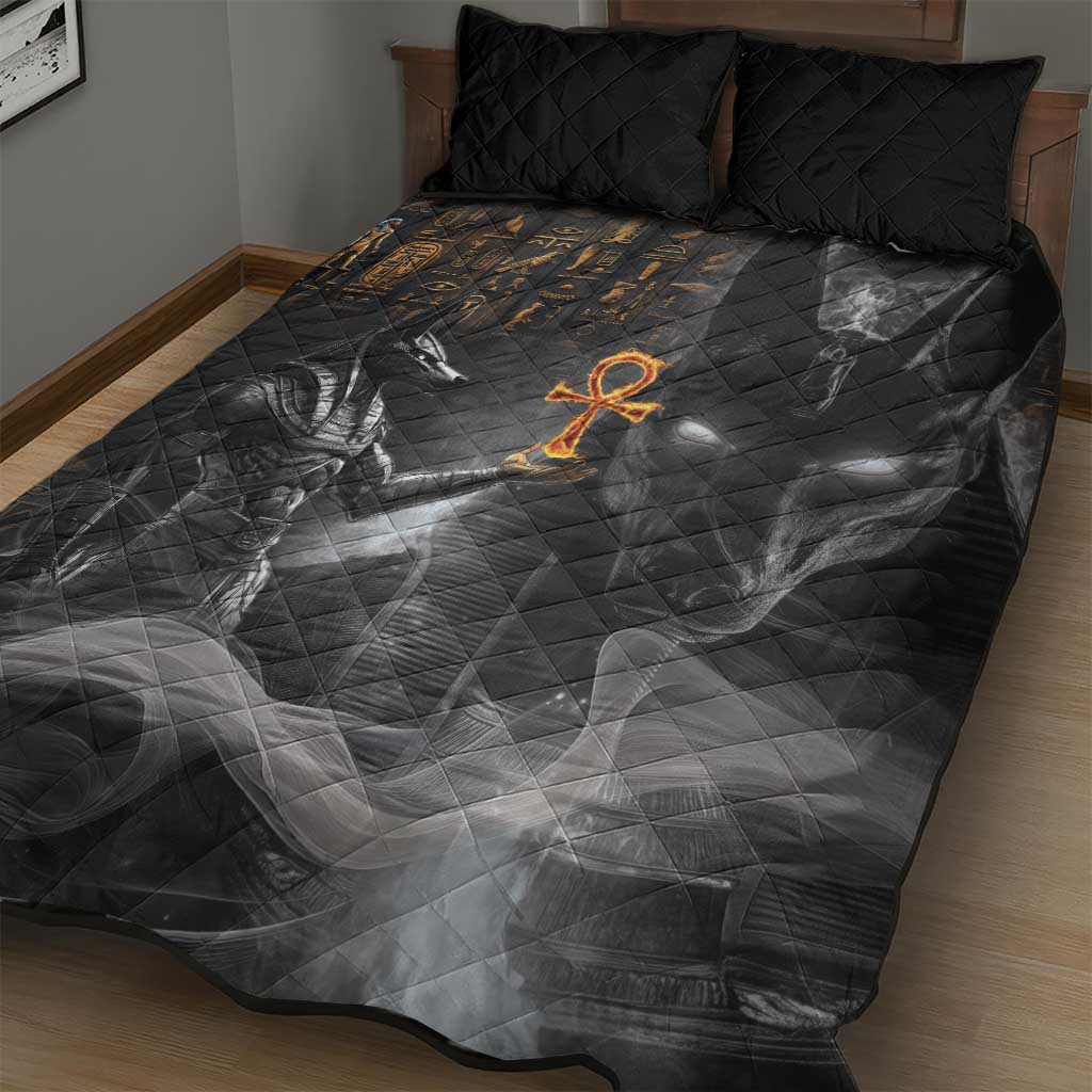 Mythical Anubis Quilt Bed Set The Egyptian God of Death LT9