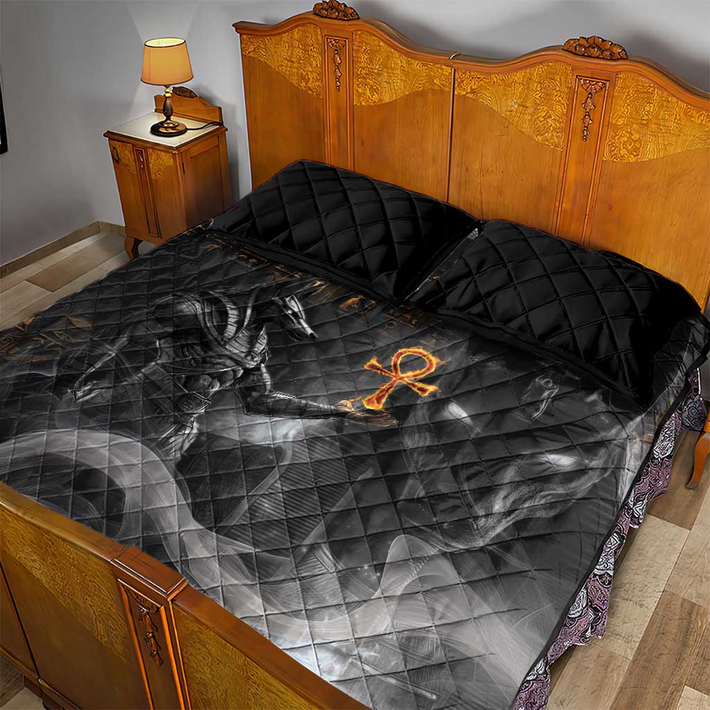 Mythical Anubis Quilt Bed Set The Egyptian God of Death LT9