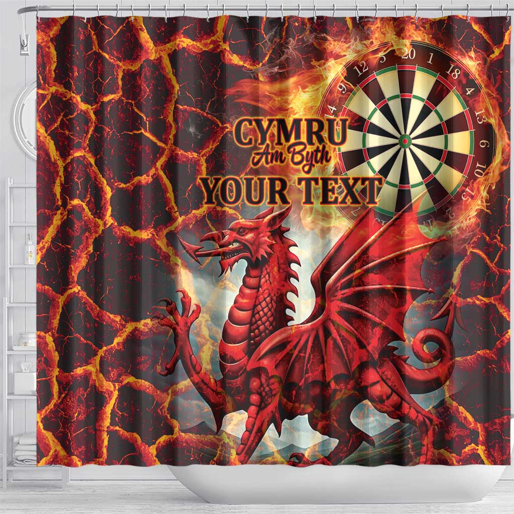 Wales Darts Wales Forever Personalized Shower Curtain Cymru Am Byth Dragons LT9