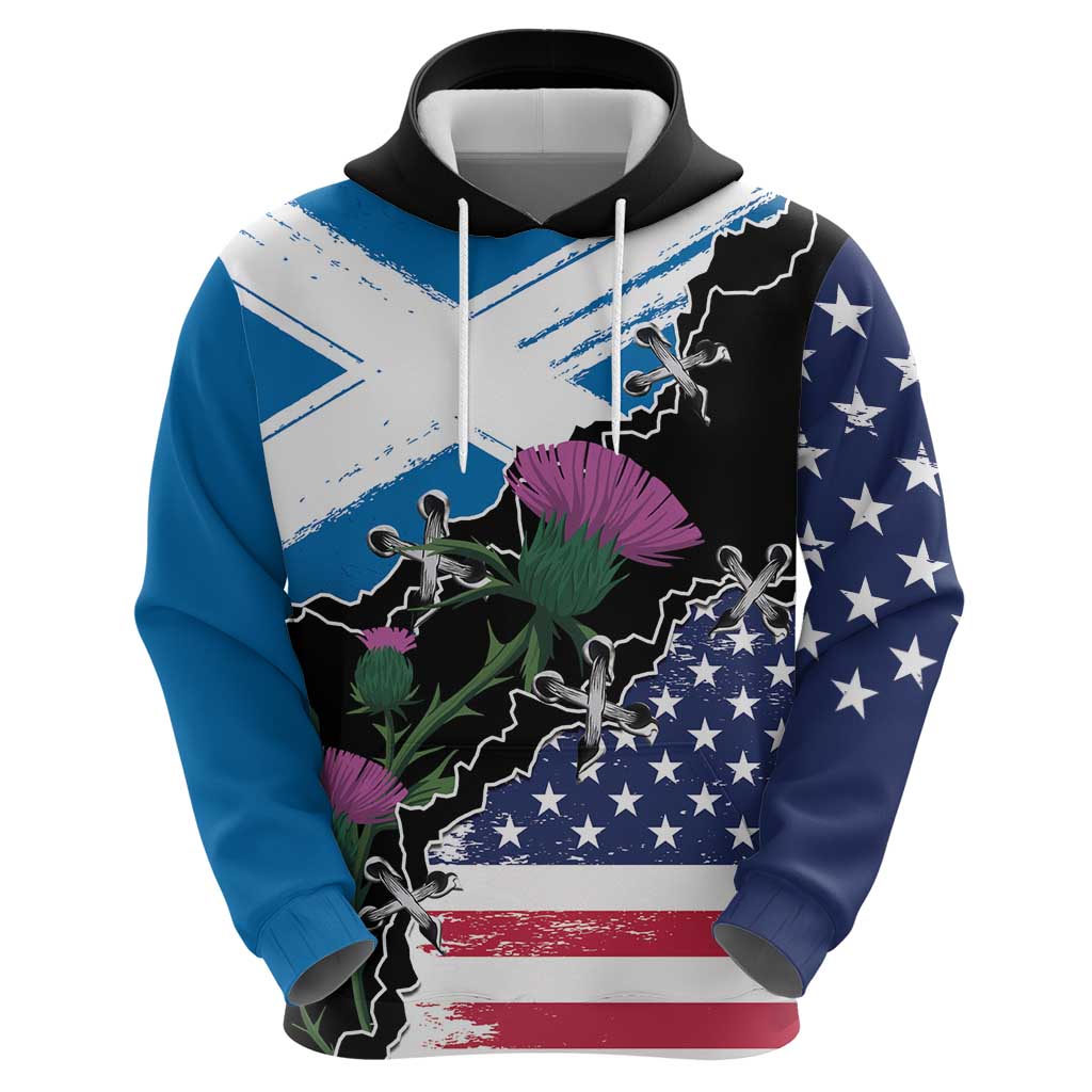 Scottish-American Heritage Month Hoodie Proud Scottish American Heritage LT9