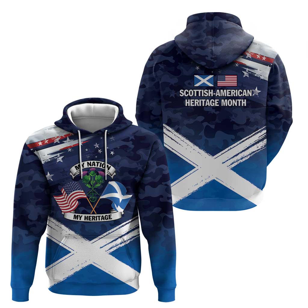 USA Scotland Flag Hoodie My Nation My Heritage LT9