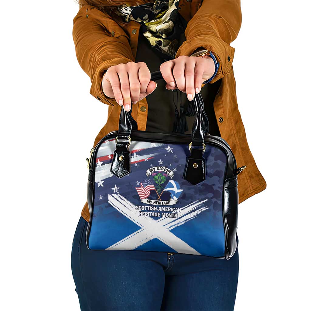 USA Scotland Flag Shoulder Handbag My Nation My Heritage LT9