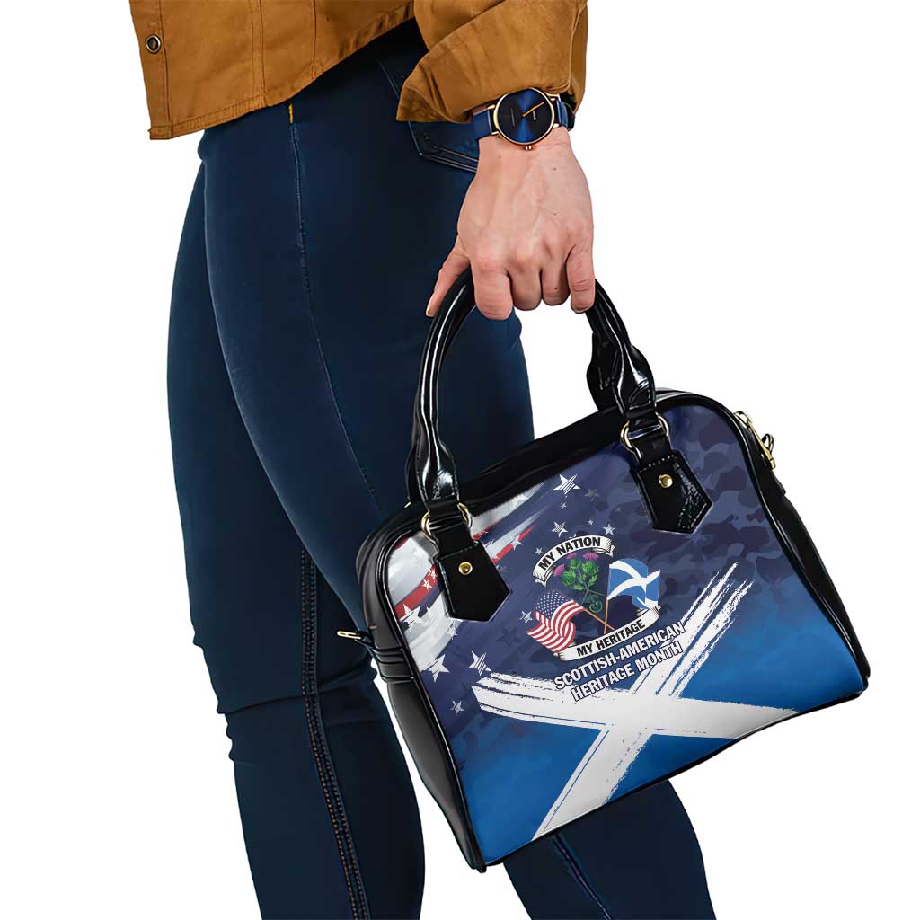 USA Scotland Flag Shoulder Handbag My Nation My Heritage LT9