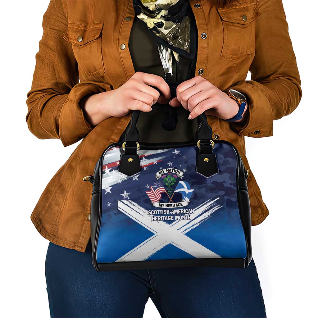USA Scotland Flag Shoulder Handbag My Nation My Heritage LT9