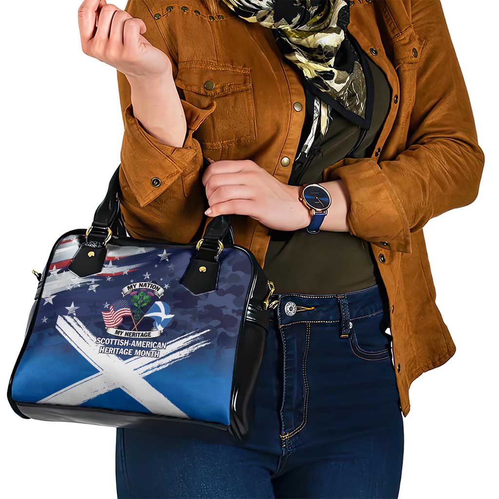 USA Scotland Flag Shoulder Handbag My Nation My Heritage LT9