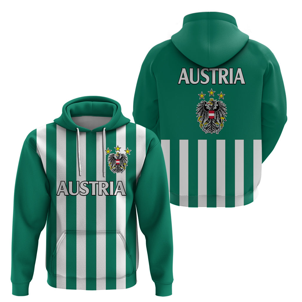 Austria Hoodie Austrian Coat Of Arms Minimalist Green Style No1 LT9