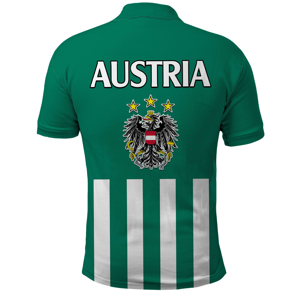 Austria Polo Shirt Austrian Coat Of Arms Minimalist Green Style No1 LT9