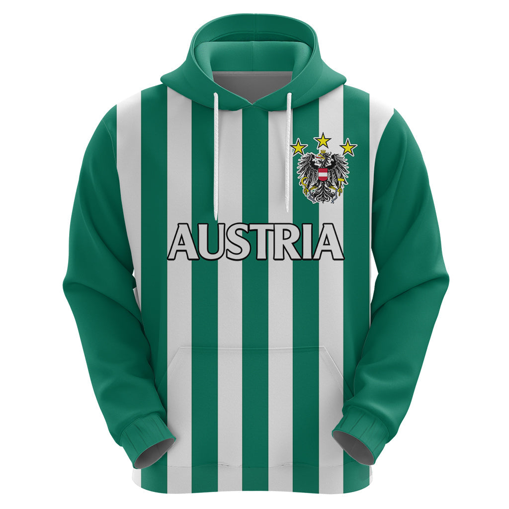 (Custom Text And Number) Austria Hoodie Austrian Coat Of Arms Minimalist Green Style No1 LT9