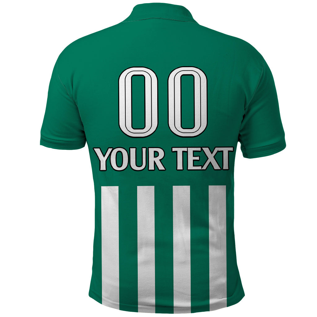 (Custom Text And Number) Austria Polo Shirt Austrian Coat Of Arms Minimalist Green Style No1 LT9