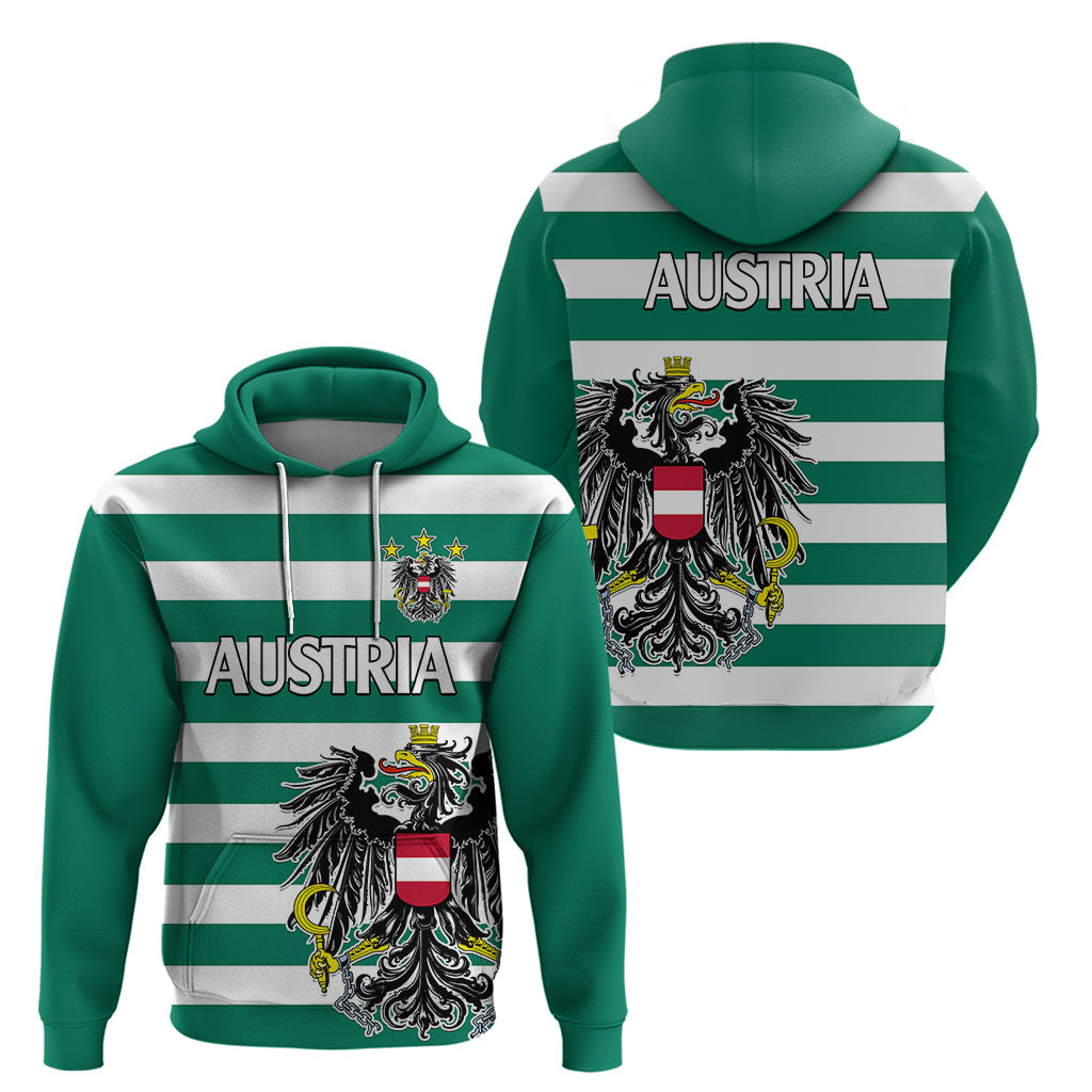 Austria Hoodie Austrian Coat Of Arms Minimalist Green Style No2 LT9